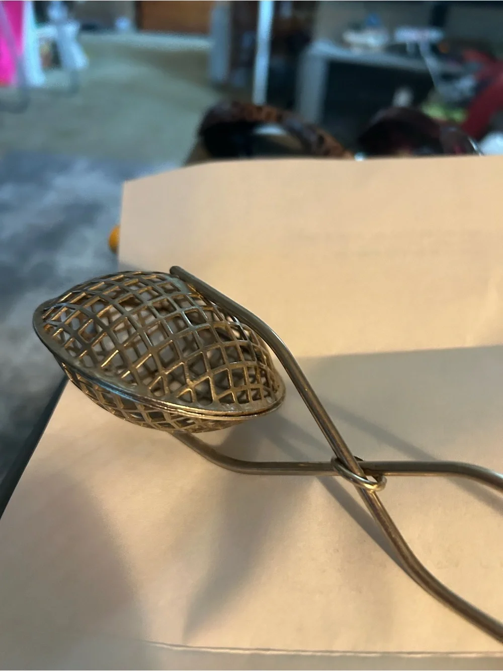 Vintage Metal Tea Infuser - Silver Tone. It is a versatile utensil.